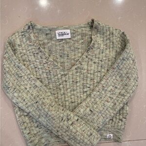 Women's Speckled Green Sweater
